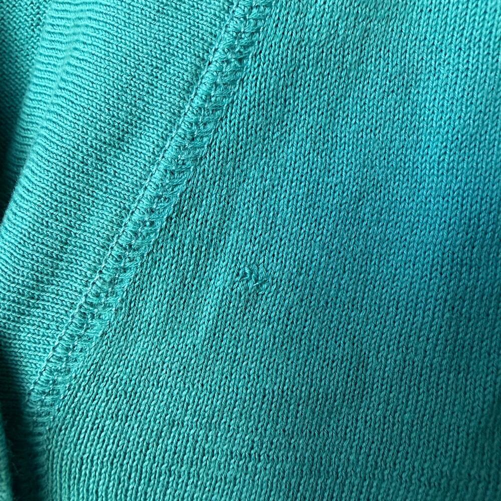 Tory Burch Simone Cardigan Sweater in Turquoise Size S - Picture 4 of 8